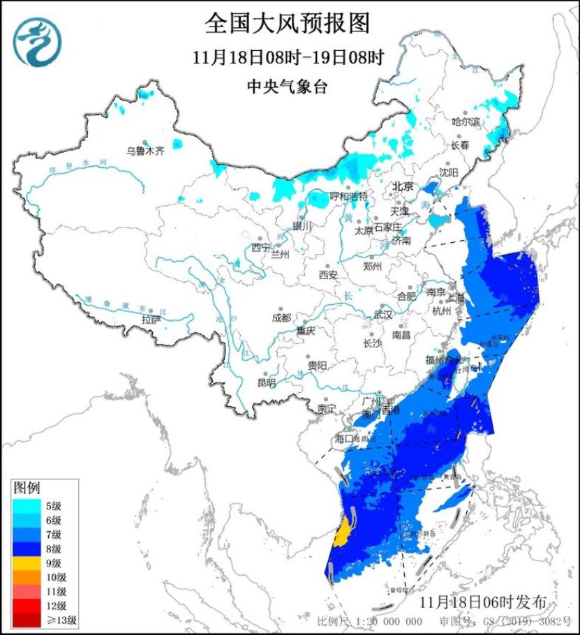 我国近海海域有大风 东北地区雨雪趋于结束