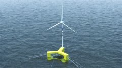 我国自主研发的首台抗台风型漂浮式海上风电机组在