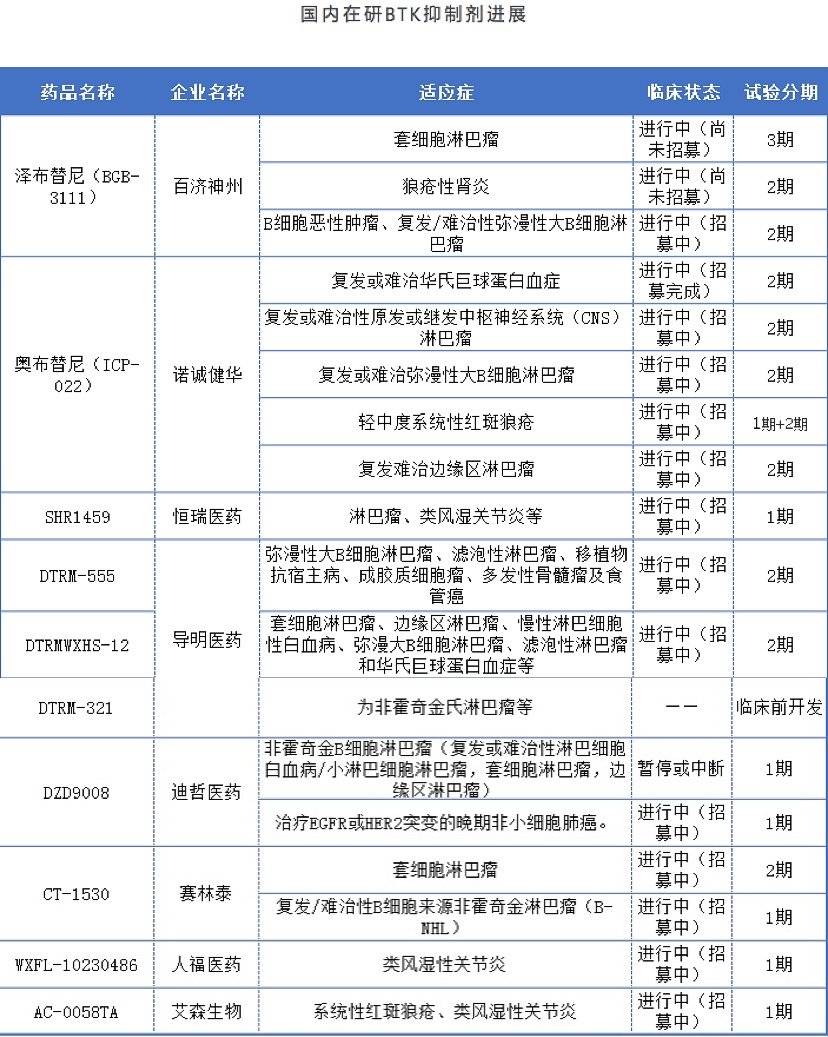 国产BTK抑制剂加快“赶路”，百亿市场争夺战已打响