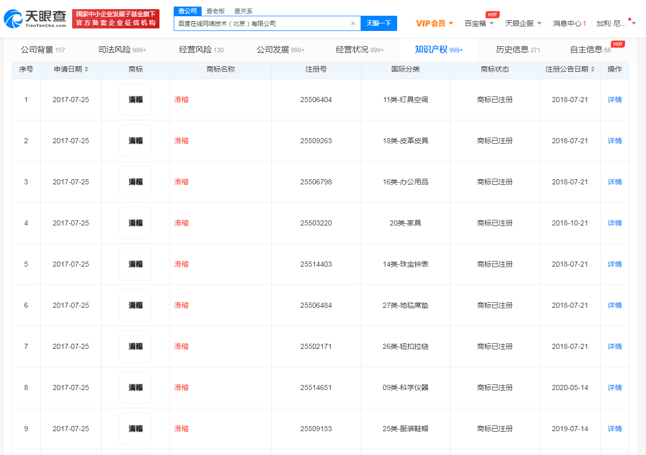 百度申请风趣商标