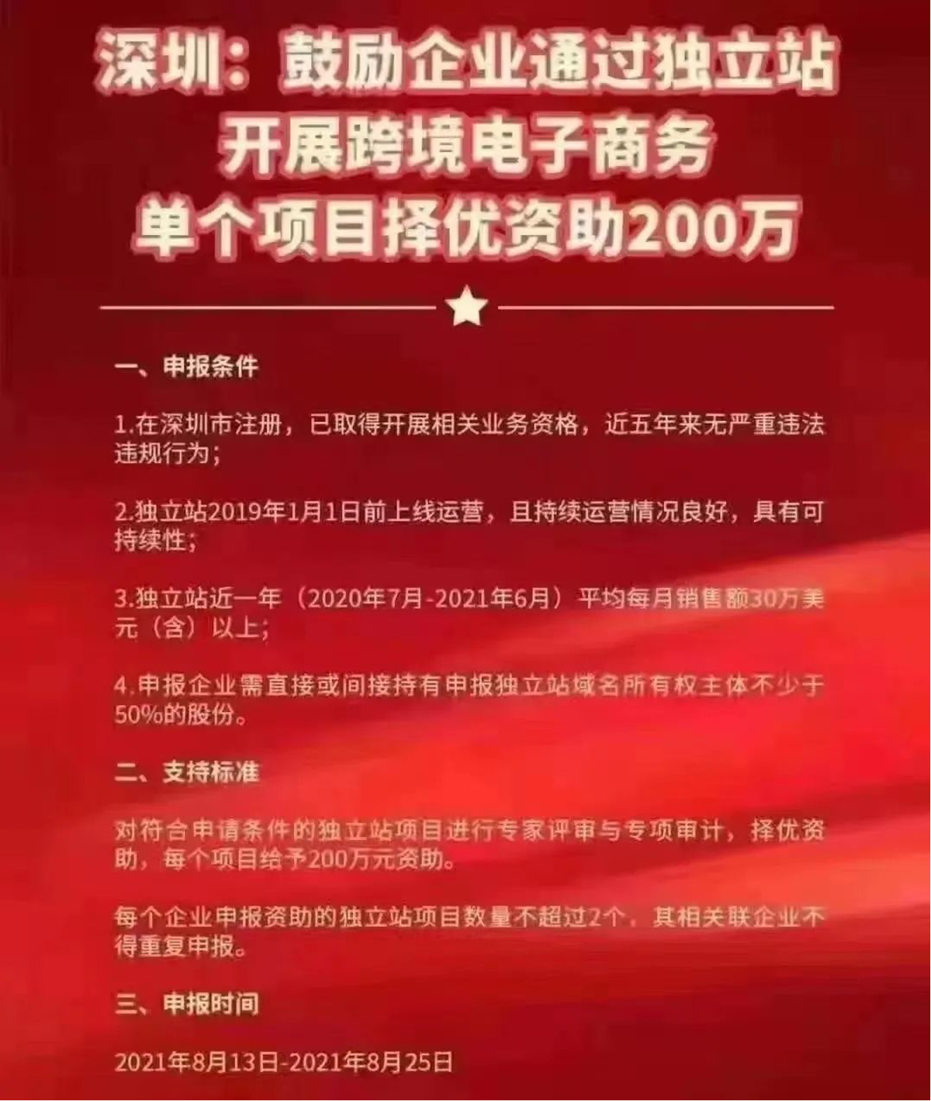 独立站卖家最高津贴200w！深圳脱手应对亚马逊“封号潮” 